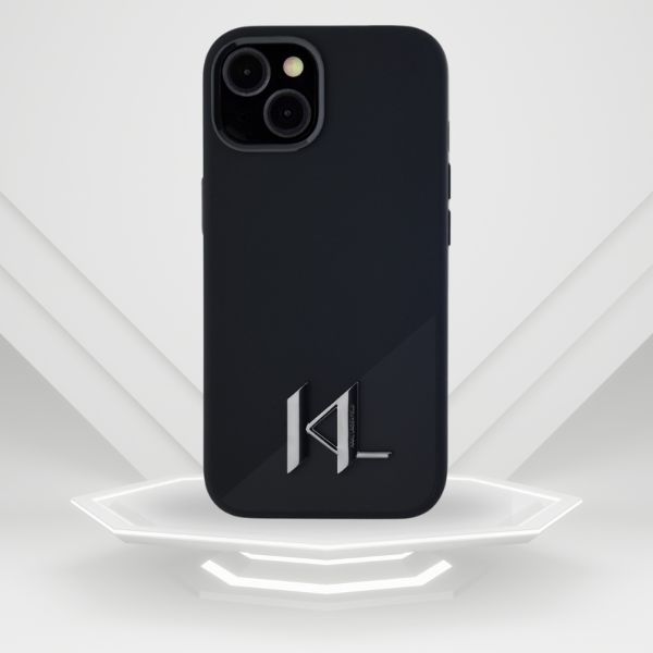 Dėklas Karl Lagerfeld Silicone Shadow Metal Initial MagSafe Apple iPhone 15 juodos spalvos aprašymas - Prekės nuotrauka