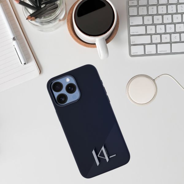 Dėklas Karl Lagerfeld Silicone Shadow Metal Initial MagSafe Apple iPhone 15 Pro Max juodos spalvos aprašymas - Prekės nuotrauka