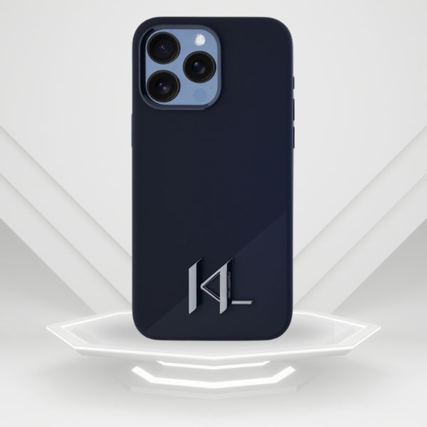 Dėklas Karl Lagerfeld Silicone Shadow Metal Initial MagSafe Apple iPhone 15 Pro Max juodos spalvos aprašymas - Prekės nuotrauka