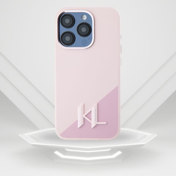 Dėklas Karl Lagerfeld Silicone Shadow Metal Initial MagSafe Apple iPhone 15 Pro Max rožinės spalvos aprašymas - Prekės nuotrauka