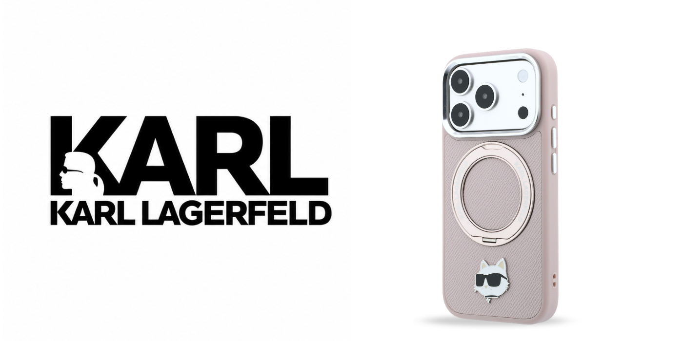 Dėklas Karl Lagerfeld su žiediniu stovu 360 Choupette Head Pin MagSafe, skirtas iPhone 18 Pro / 17 Pro, rožinis aprašymas - Prekės nuotrauka