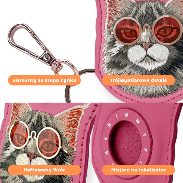 Dėklas locatorr Nimmy Glasses Cool and Cute Cat rožinės spalvos aprašymas - Prekės nuotrauka Dėklas locatorr Nimmy Glasses Cool and Cute Cat rožinės spalvos aprašymas - Prekės nuotrauka