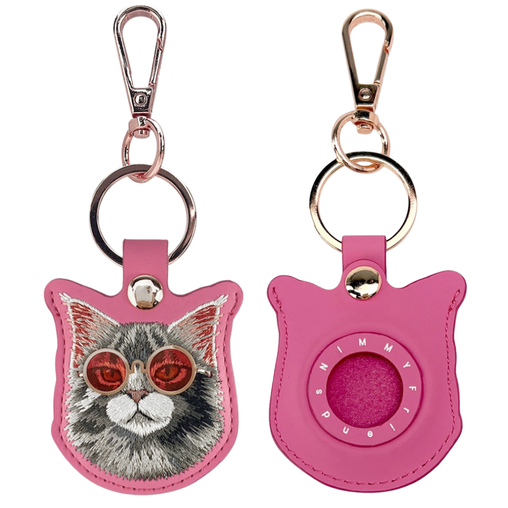 Dėklas locatorr Nimmy Glasses Cool and Cute Cat rožinės spalvos aprašymas - Prekės nuotrauka Dėklas locatorr Nimmy Glasses Cool and Cute Cat rožinės spalvos aprašymas - Prekės nuotrauka