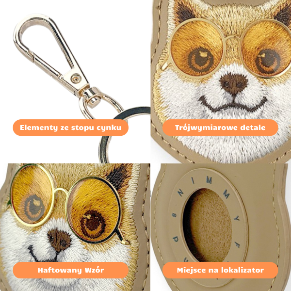 Dėklas locatorr Nimmy Glasses Cool Dog rudos spalvos aprašymas - Prekės nuotrauka Dėklas locatorr Nimmy Glasses Cool Dog rudos spalvos aprašymas - Prekės nuotrauka