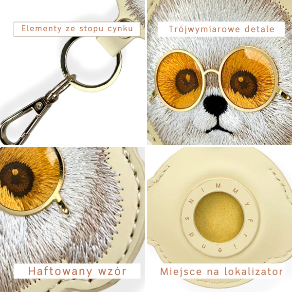Dėklas lokatoriui Nimmy Glasses Cool Dog chaki spalvos aprašymas - Prekės nuotrauka