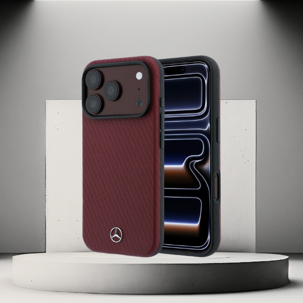 Dėklas Mercedes Grilis Pattern & Card Wallet Leather MagSafe, skirtas iPhone 18 Pro Max/17 Pro Max, bordo spalvos aprašymas - Prekės nuotrauka