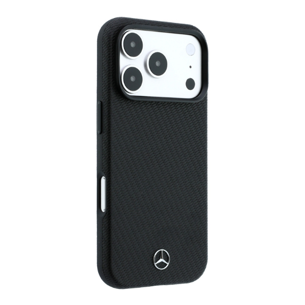 Dėklas Mercedes Grilis Pattern and Card Wallet Leather MagSafe, skirtas iPhone 18 Pro Max / 17 Pro Max, juodas aprašymas - Prekės nuotrauka