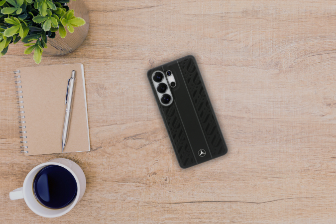 Dėklas Mercedes Laurel Leaves Vertical Stripes MagSafe for Samsung Galaxy S26 Ultra juodos spalvos aprašymas - Prekės nuotrauka