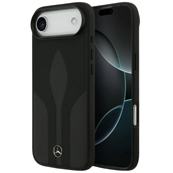 Dėklas Mercedes Leather The Move MagSafe skirtas Apple iPhone 17 Air juodos spalvos aprašymas - Prekės nuotrauka