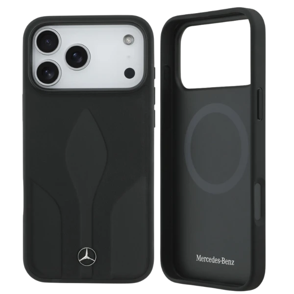 Dėklas Mercedes Leather The Move MagSafe skirtas Apple iPhone 17 Pro Max juodos spalvos aprašymas - Prekės nuotrauka Dėklas Mercedes Leather The Move MagSafe skirtas Apple iPhone 17 Pro Max juodos spalvos aprašymas - Prekės nuotrauka