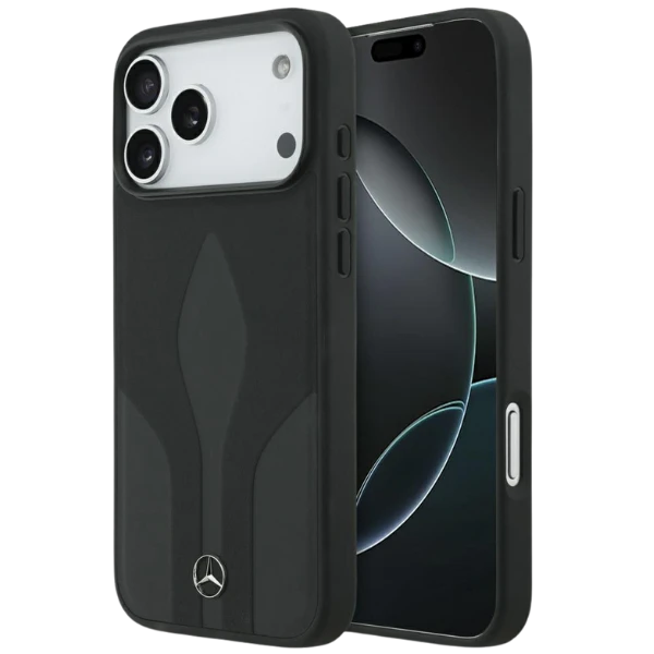 Dėklas Mercedes Leather The Move MagSafe skirtas Apple iPhone 17 Pro Max juodos spalvos aprašymas - Prekės nuotrauka Dėklas Mercedes Leather The Move MagSafe skirtas Apple iPhone 17 Pro Max juodos spalvos aprašymas - Prekės nuotrauka