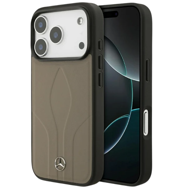 Dėklas Mercedes Leather The Move MagSafe skirtas Apple iPhone 17 Pro taupe aprašymas - Prekės nuotrauka Dėklas Mercedes Leather The Move MagSafe skirtas Apple iPhone 17 Pro taupe aprašymas - Prekės nuotrauka