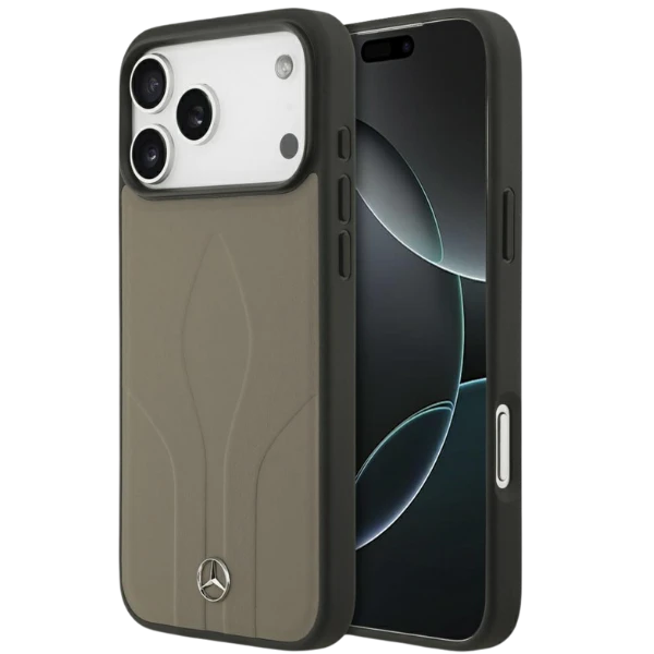 Dėklas Mercedes Leather The Move MagSafe skirtas Apple iPhone 17 Pro Max taupe aprašymas - Prekės nuotrauka Dėklas Mercedes Leather The Move MagSafe skirtas Apple iPhone 17 Pro Max taupe aprašymas - Prekės nuotrauka