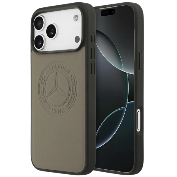 Dėklas Mercedes Leather Vintage Logo MagSafe skirtas Apple iPhone 17 Pro Max taupe aprašymas - Prekės nuotrauka Dėklas Mercedes Leather Vintage Logo MagSafe skirtas Apple iPhone 17 Pro Max taupe aprašymas - Prekės nuotrauka