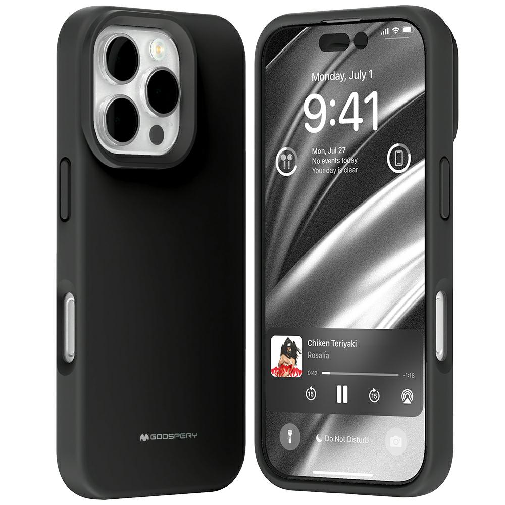 Dėklas Mercury Pure MagSafe Silicone iPhone 16 Pro 6.3″ juodos spalvos aprašymas - Prekės nuotrauka