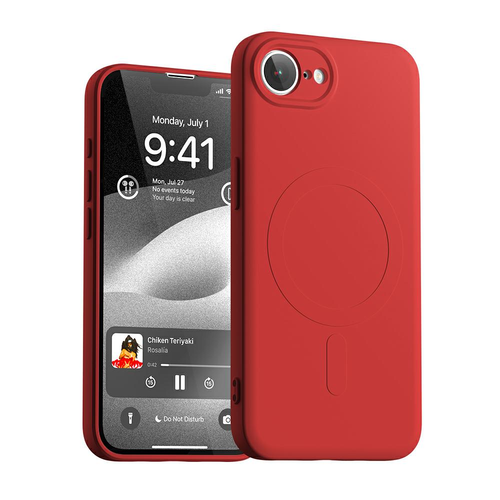 Dėklas Mercury Semi-Silicone MagSafe Apple iPhone 16e / 17e red aprašymas - Prekės nuotrauka
