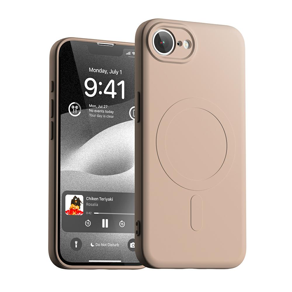 Dėklas Mercury Semi-Silicone MagSafe iPhone 16E / 17e rožinės spalvos sand aprašymas - Prekės nuotrauka