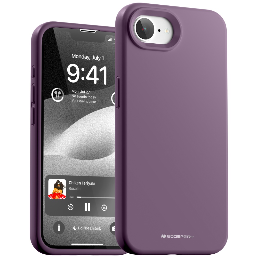 Dėklas Mercury Silicone Apple iPhone 16E / 17e violetinės spalvos aprašymas - Prekės nuotrauka