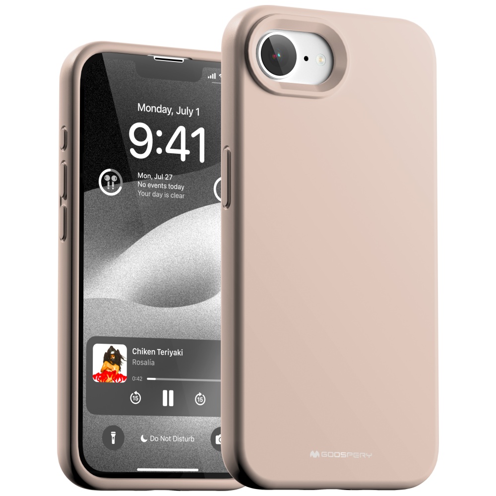 Dėklas Mercury Silicone Apple iPhone 16E / 17e rožinės spalvos sand aprašymas - Prekės nuotrauka