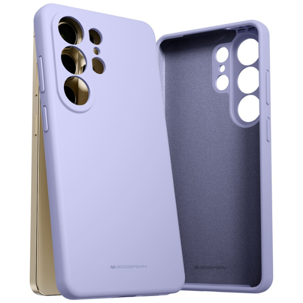 Dėklas Mercury Silicone for Samsung Galaxy S26 Ultra lavender pilkas aprašymas - Prekės nuotrauka