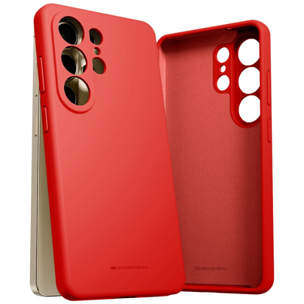 Dėklas Mercury Silicone for Samsung Galaxy S26 Ultra red aprašymas - Prekės nuotrauka
