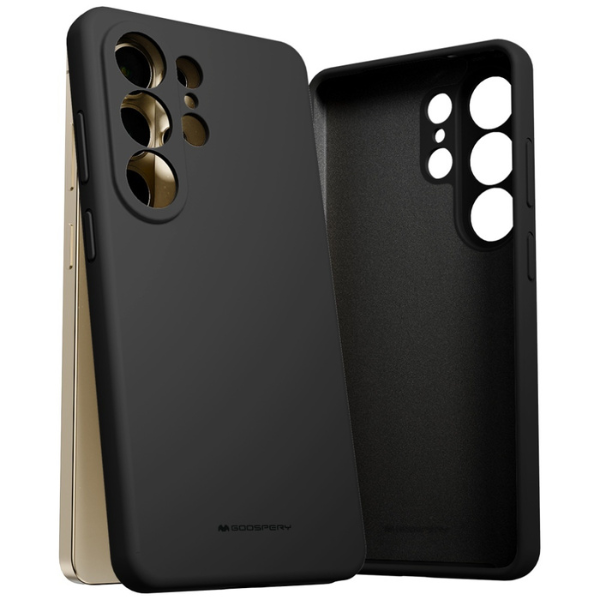 Dėklas Mercury Silicone for Samsung Galaxy S26 Ultra juodos spalvos aprašymas - Prekės nuotrauka