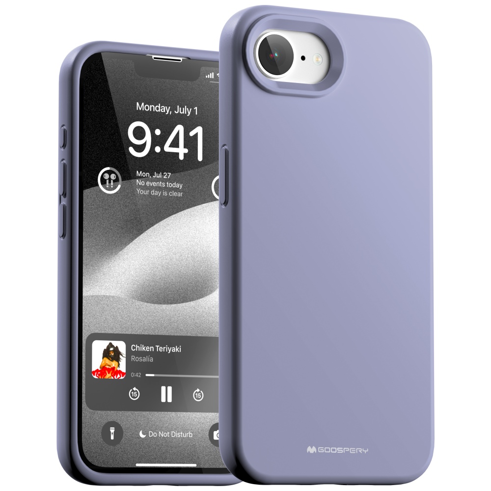 Dėklas Mercury Silicone iPhone 16E / 17e lavender aprašymas - Prekės nuotrauka