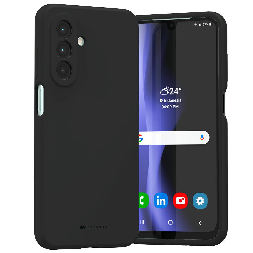 Dėklas Mercury Silicone Samsung Galaxy A26 juodos spalvos aprašymas - Prekės nuotrauka