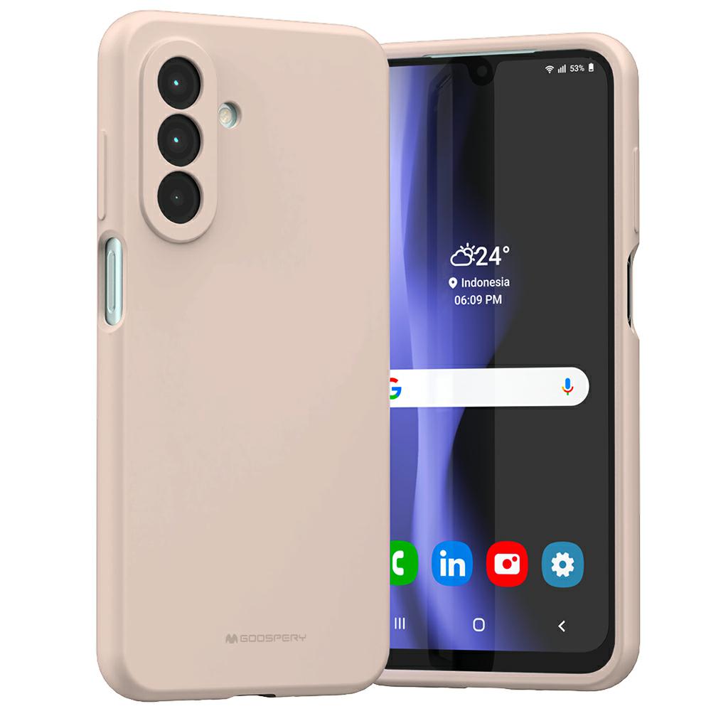 Dėklas Mercury Silicone Samsung Galaxy A26 rožinės spalvos sand aprašymas - Prekės nuotrauka