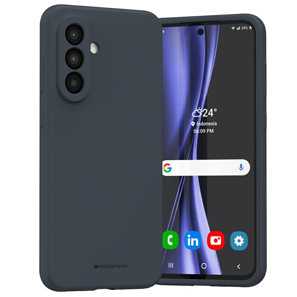 Dėklas Mercury Silicone Samsung Galaxy A36 navy aprašymas - Prekės nuotrauka