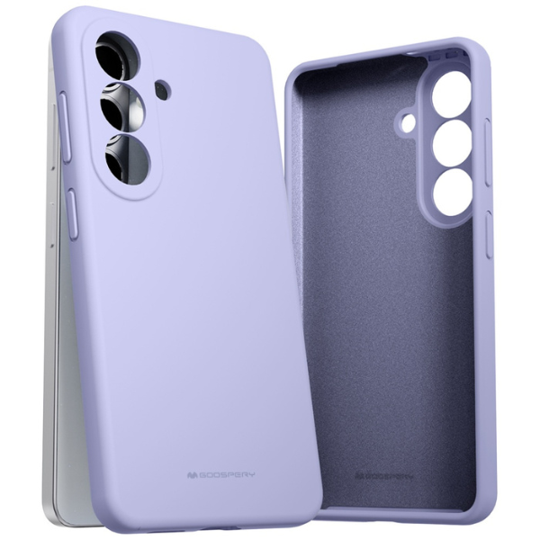 Dėklas Mercury Silicone Samsung Galaxy S26 lavender pilkos spalvos aprašymas - Prekės nuotrauka