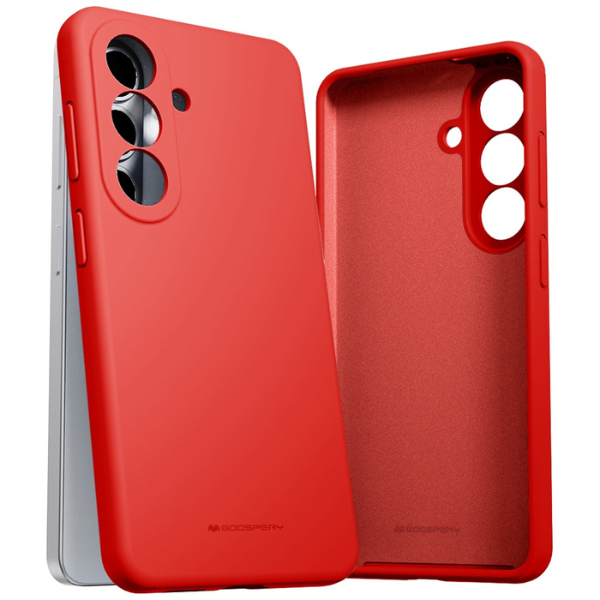Dėklas Mercury Silicone Samsung Galaxy S26 red aprašymas - Prekės nuotrauka