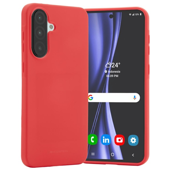 Dėklas Mercury Soft Samsung Galaxy A56 red aprašymas - Prekės nuotrauka