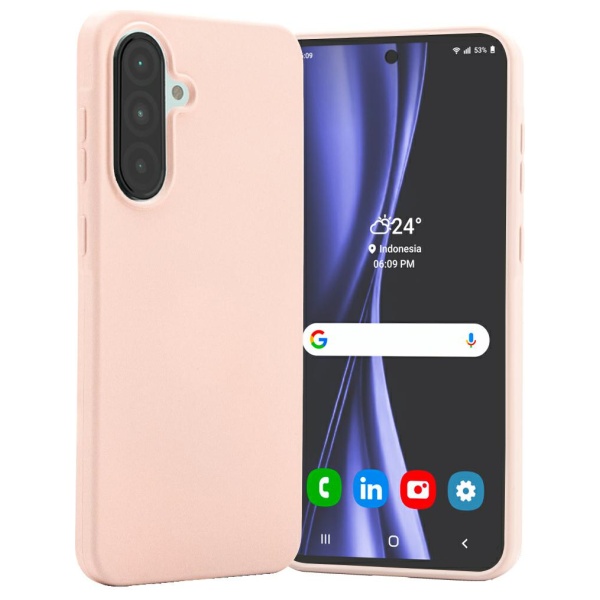 Dėklas Mercury Soft Samsung Galaxy A56 rožinės spalvos-sand aprašymas - Prekės nuotrauka Dėklas Mercury Soft Samsung Galaxy A56 rožinės spalvos-sand aprašymas - Prekės nuotrauka