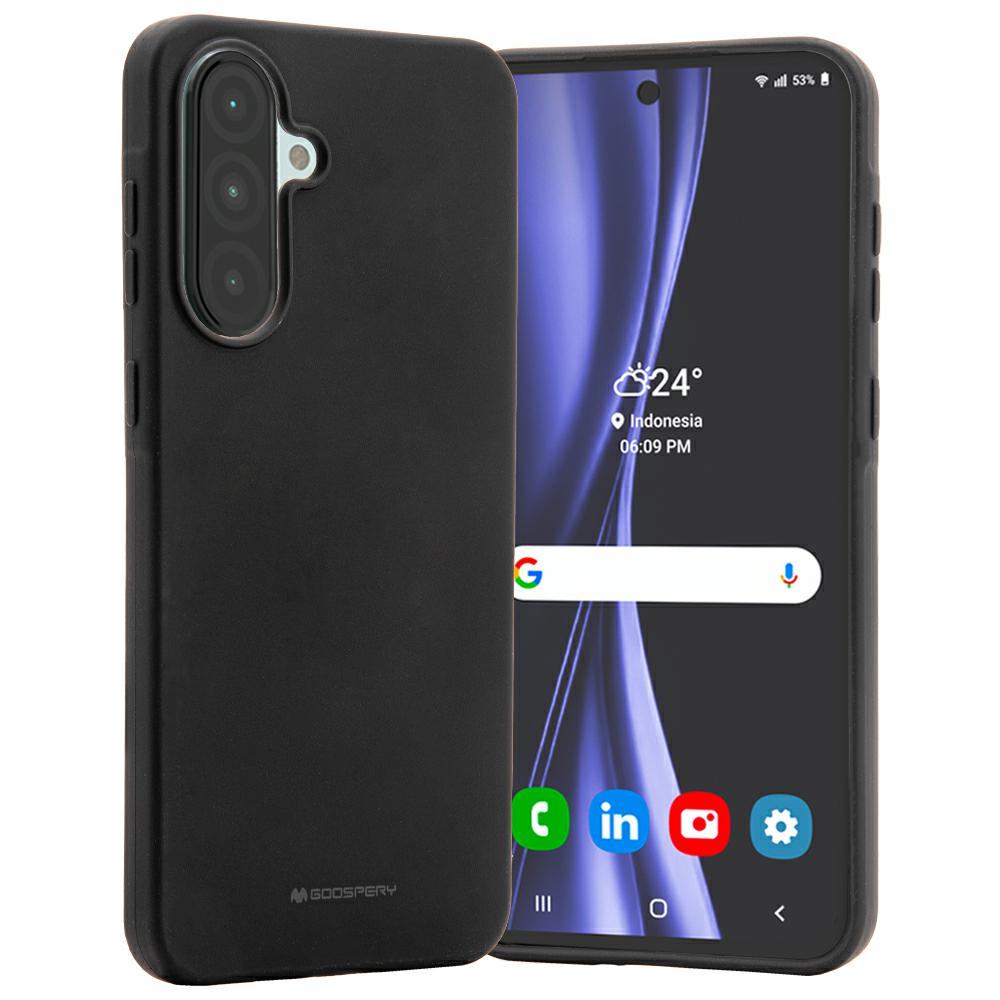 Dėklas Mercury Soft skirtas Samsung Galaxy A36 juodas aprašymas - Prekės nuotrauka