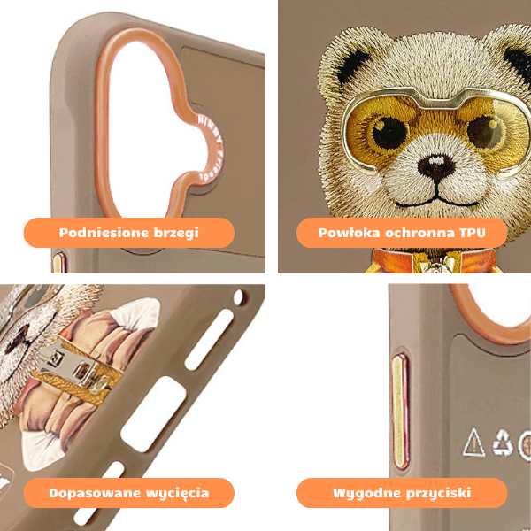Dėklas Nimmy Cool&Cute 2.0 Bear Case for iPhone 17 - rusvai gelsvas aprašymas - Prekės nuotrauka