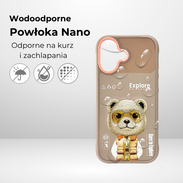 Dėklas Nimmy Cool&Cute 2.0 Bear Case for iPhone 17 - rusvai gelsvas aprašymas - Prekės nuotrauka