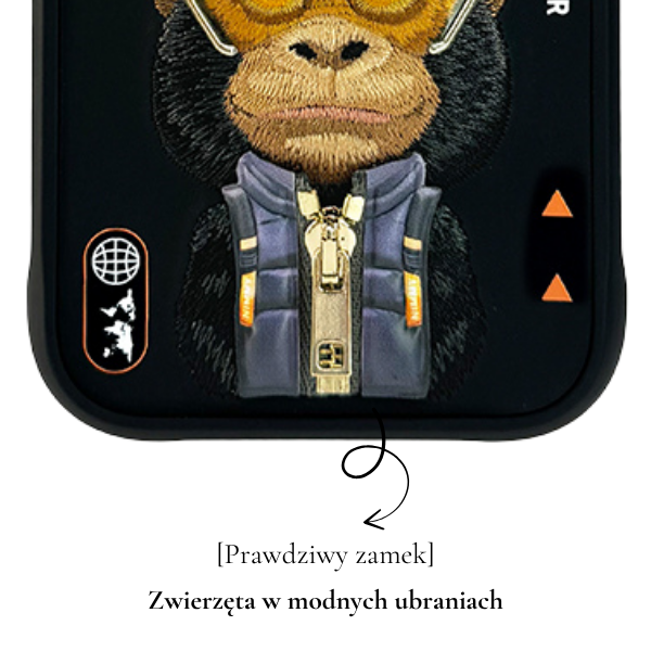 „Nimmy Cool&Cute 2.0 Gorilla“ dėklas, skirtas „iPhone 17“ - Juodas aprašymas - Prekės nuotrauka „Nimmy Cool&Cute 2.0 Gorilla“ dėklas, skirtas „iPhone 17“ - Juodas aprašymas - Prekės nuotrauka