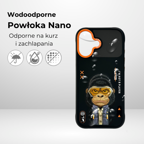 „Nimmy Cool&Cute 2.0 Gorilla“ dėklas, skirtas „iPhone 17“ - Juodas aprašymas - Prekės nuotrauka „Nimmy Cool&Cute 2.0 Gorilla“ dėklas, skirtas „iPhone 17“ - Juodas aprašymas - Prekės nuotrauka