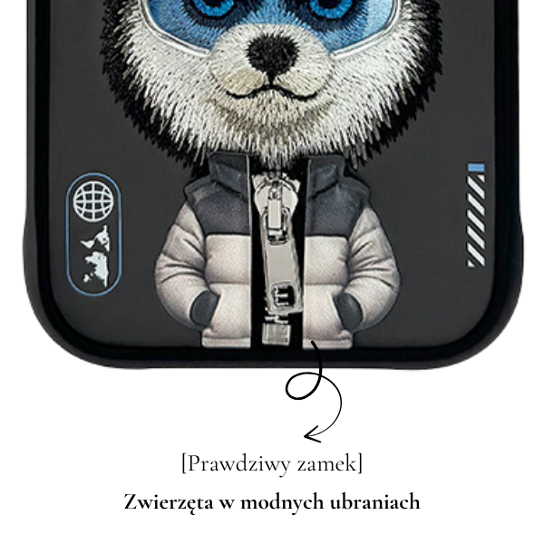„Nimmy Cool&Cute 2.0“ vilko formos dėklas, skirtas „iPhone 17 Pro Max“ - Juodas aprašymas - Prekės nuotrauka „Nimmy Cool&Cute 2.0“ vilko formos dėklas, skirtas „iPhone 17 Pro Max“ - Juodas aprašymas - Prekės nuotrauka