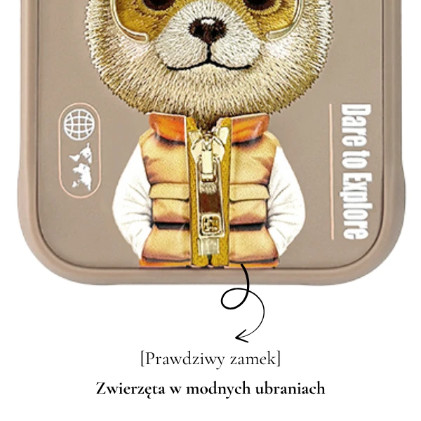 Dėklas Nimmy Cool&Cute 2.0 Bear Case for iPhone 17 Pro Max - rusvai gelsvas aprašymas - Prekės nuotrauka Dėklas Nimmy Cool&Cute 2.0 Bear Case for iPhone 17 Pro Max - rusvai gelsvas aprašymas - Prekės nuotrauka