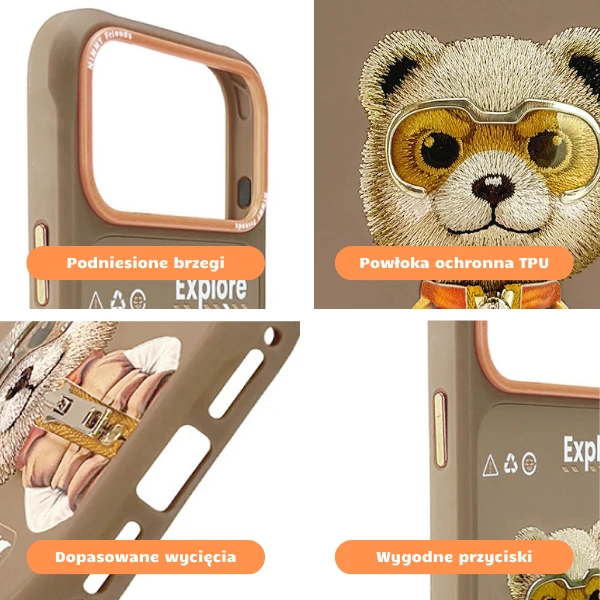 Dėklas Nimmy Cool&Cute 2.0 Bear Case for iPhone 17 Pro Max - rusvai gelsvas aprašymas - Prekės nuotrauka Dėklas Nimmy Cool&Cute 2.0 Bear Case for iPhone 17 Pro Max - rusvai gelsvas aprašymas - Prekės nuotrauka