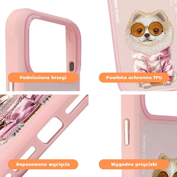 „Nimmy Glasses Cool“ dėklas, skirtas „iPhone 17 Pro Max“ – rožinis aprašymas - Prekės nuotrauka „Nimmy Glasses Cool“ dėklas, skirtas „iPhone 17 Pro Max“ – rožinis aprašymas - Prekės nuotrauka