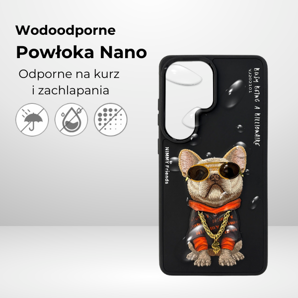 Dėklas Nimmy Glasses Cool Dog, skirtas Samsung Galaxy S26 Ultra, juodas aprašymas - Prekės nuotrauka