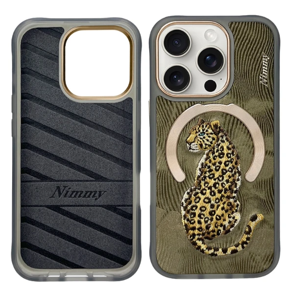 Dėklas Nimmy Magnetic Fantasy Animal MagSafe skirtas Apple iPhone 16 Pro aukso spalvos aprašymas - Prekės nuotrauka