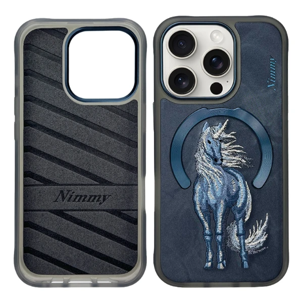 Dėklas Nimmy Magnetic Fantasy Animal MagSafe skirtas Apple iPhone 16 Pro Max mėlynos spalvos aprašymas - Prekės nuotrauka