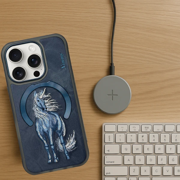 Dėklas Nimmy Magnetic Fantasy Animal MagSafe skirtas Apple iPhone 16 Pro Max mėlynos spalvos aprašymas - Prekės nuotrauka