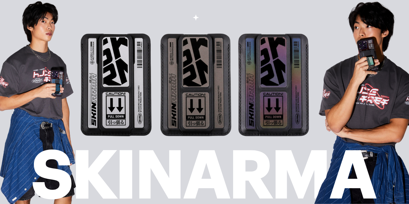 Dėklas-piniginė Skinarma Kado Kira Kobai Mag-Charge su stovu, holografinis aprašymas - Prekės nuotrauka