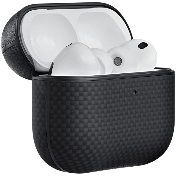 Dėklas PITAKA Aramid Fiber skirtas AirPods Pro 3 juodos spalvos-pilkos spalvos aprašymas - Prekės nuotrauka Dėklas PITAKA Aramid Fiber skirtas AirPods Pro 3 juodos spalvos-pilkos spalvos aprašymas - Prekės nuotrauka
