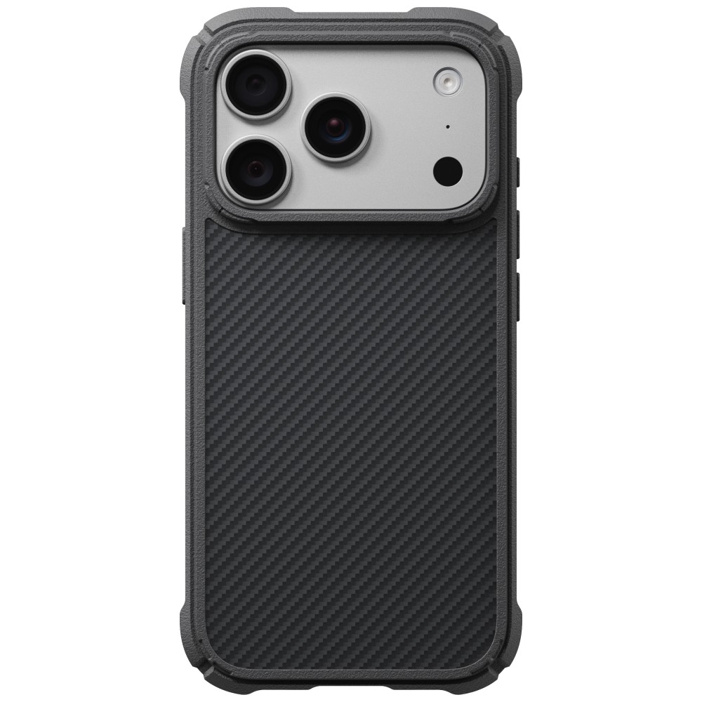 Dėklas PITAKA Cairn Case, skirtas iPhone 18 Pro / 17 Pro, juodas pilkas aprašymas - Prekės nuotrauka